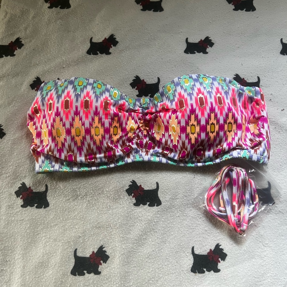 NWOT Victoria's Secret tribal print Bandeau size 34B